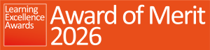 Banner saying Learning Excellence Award of Merit 2026